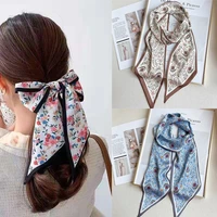 silk skinny scarf headbands for women designer hairbands paisley ribbon bag wrist wrap girls scrunchies hair accessories bezel