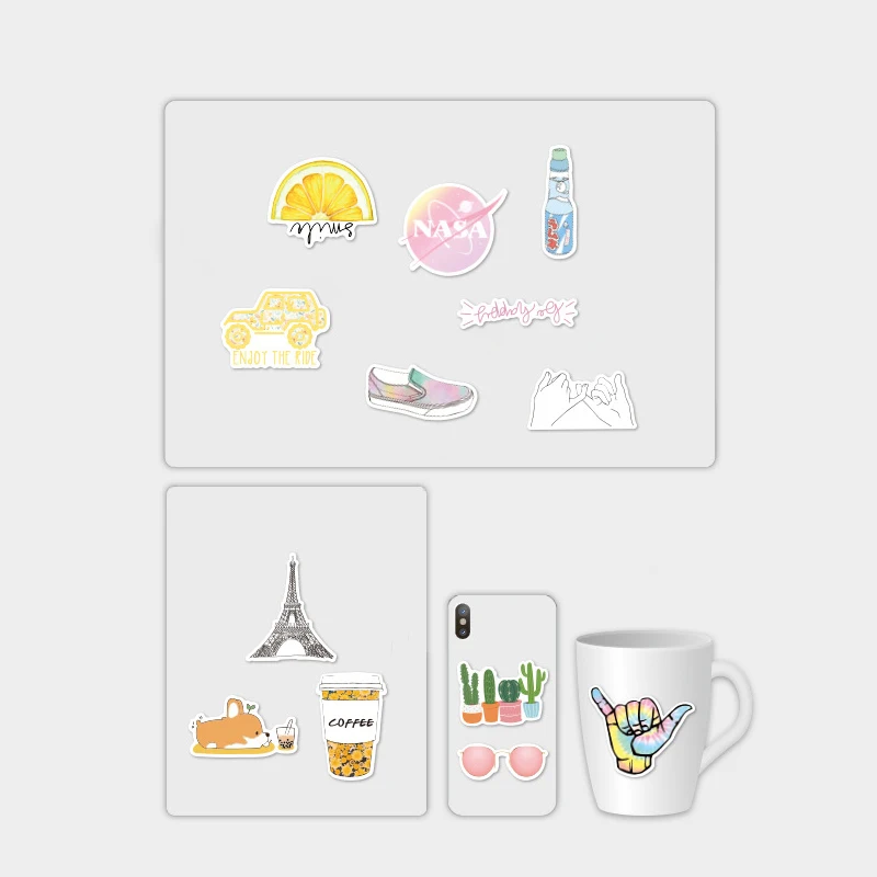 

50 PCS Colorful Cartoon Graffiti Stickers DIY Bike Travel Luggage Guitar Laptop Waterproof PVC Classic Kids Toy Sticker Decals