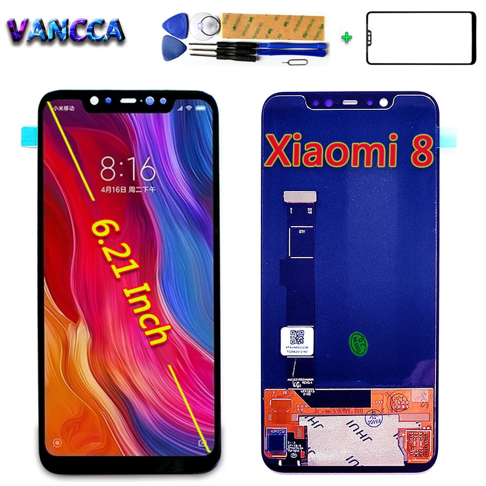 

Original Amoled For Xiaomi Mi 8 Mi8 LCD Display Touch Screen Digitizer Assembly Replacement Parts For Xiaomi Mi 8 M1803E1A
