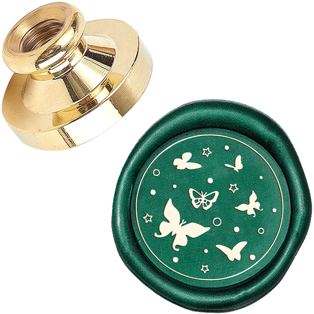 

1PC Wax Seal Stamp Head Replacement 25mm Vintage Sealing Wax Stamp Heads Only No Handle for Envelopes Cards Invitations Wedding