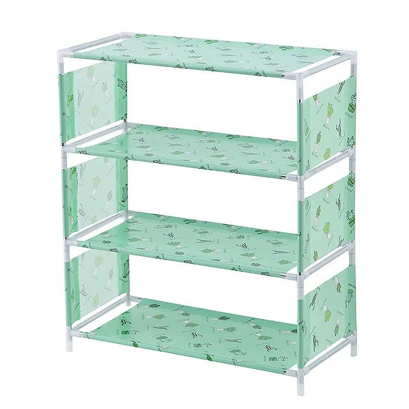 4 layers cactus 3-4 слоя нетканый шкаф для обуви пылезащитный шкаф для гостиной шкаф для хранения обуви полка DIY домашняя мебель Органайзер Zapatos - Цвет: 4 layers cactus