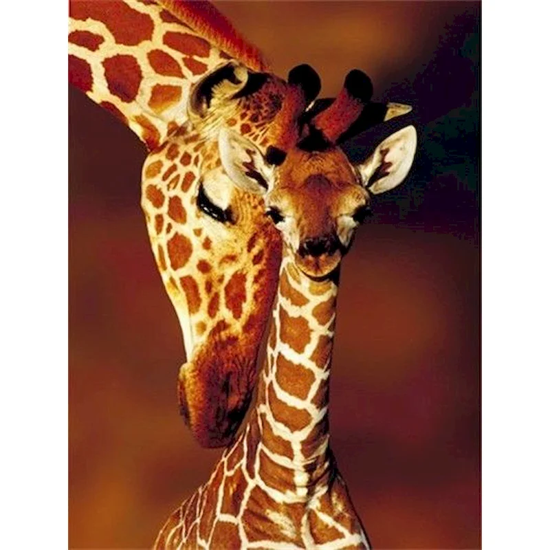 

GATYZTORY DIY Oil Painting By Numbers Giraffe Animal Kits Drawing Canvas Pictures By Numbers HandPainted Acrylic Unique Gift Hom