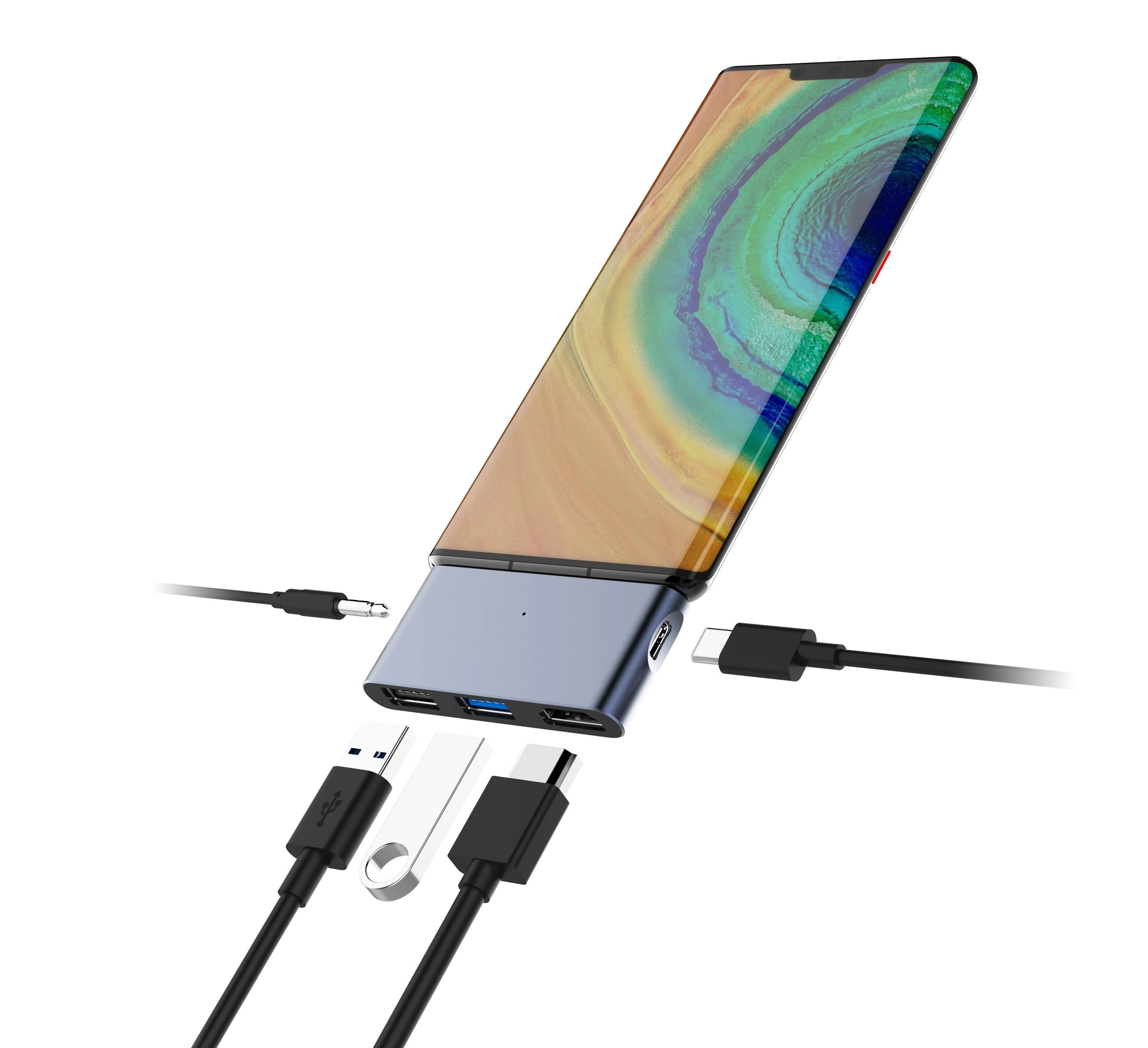 

dex station dock usb c to earphone 3.5mm Type c hub Sam Sung HDMI display dock station for smartphone