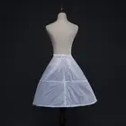 Нижняя юбка с цветочным рисунком для девочек, белое однослойное нижнее белье на резинке, с кулиской, 65 см, для свадьбы, детей
