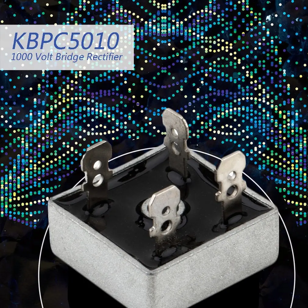 KBPC5010 1000 Вольт Мостовой выпрямитель 50 Ампер 50А металлический чехол для
