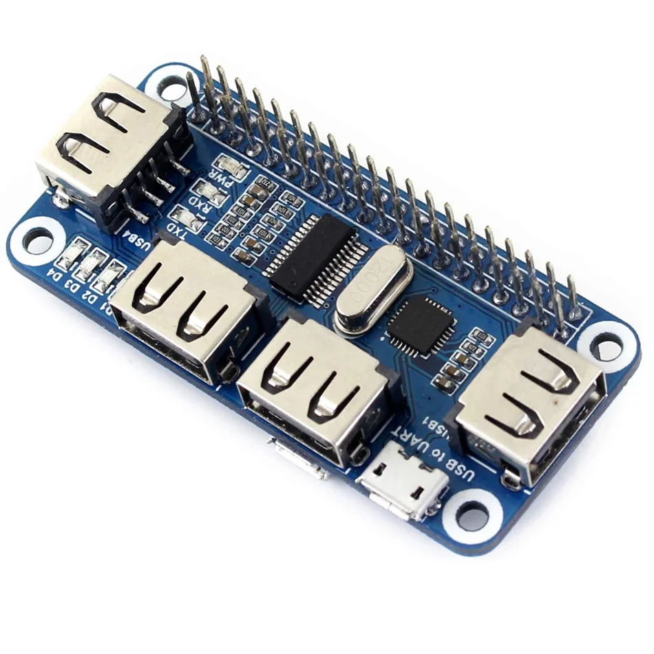 4 USB-порта для Raspberry Pi 3 / 2 Zero W | Электронные компоненты и принадлежности