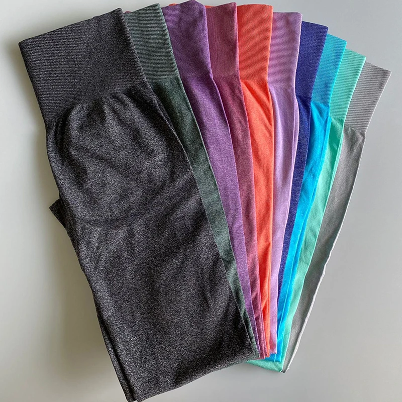 Бесшовные леггинсы женские штаны для йоги спортивная одежда спортивный костюм