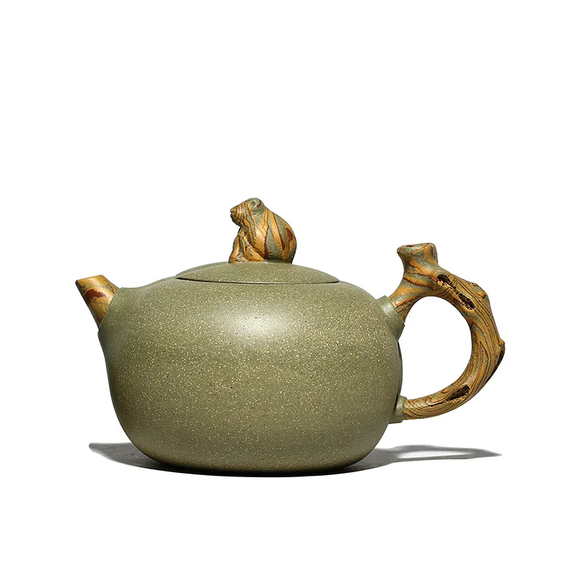 

Linghou xianrui purple clay teapot handmade Douqing clay teapot tea set sand in the rain