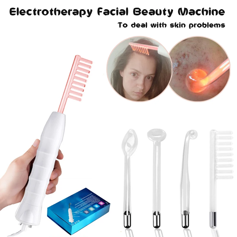 

High Frequency Skin Therapy Wand Electrotherapy Glass Tube Multifunctional Beauty Care Machine Skin Tightening Face Lifting