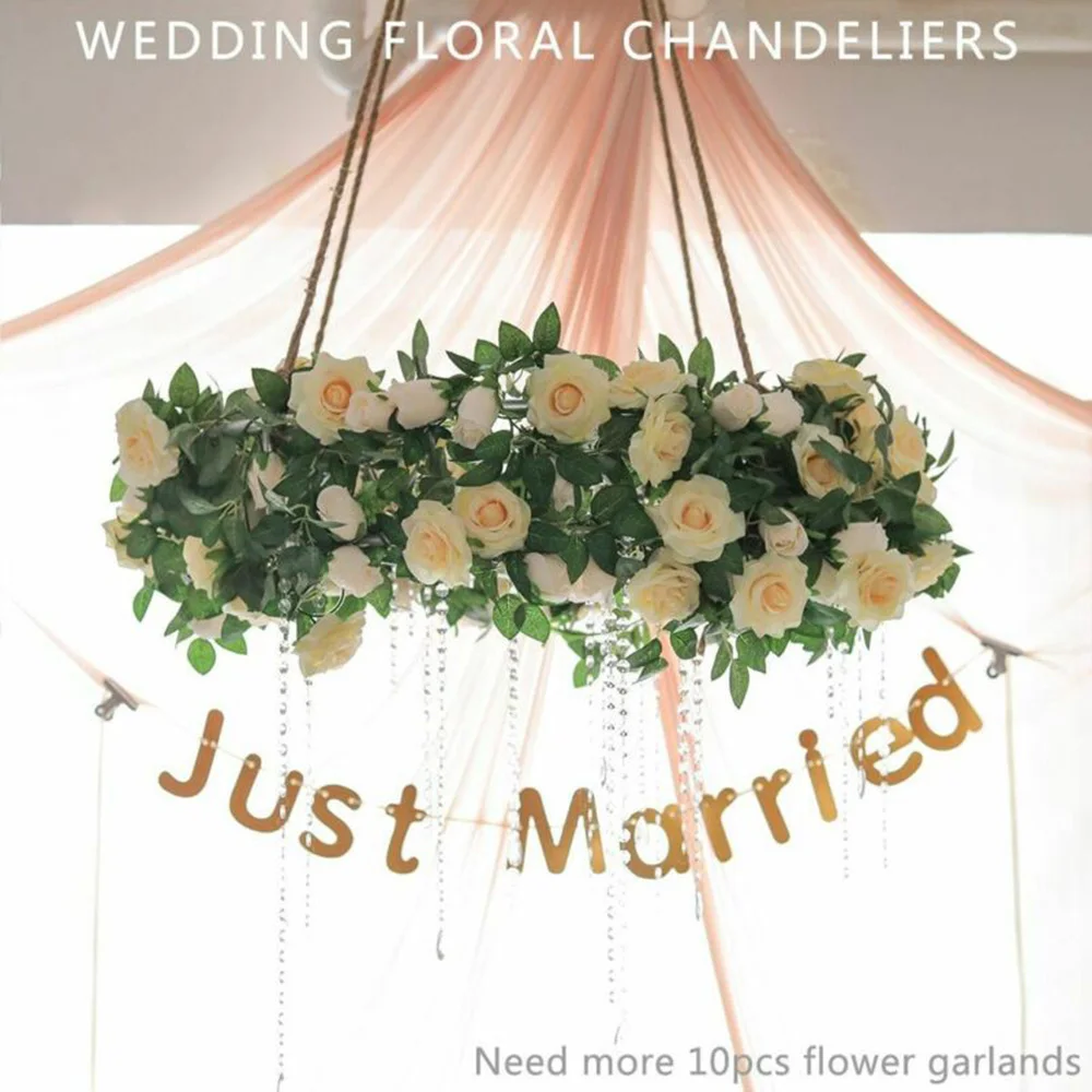 

2,5 м искусственный цветок шелковые листья розы гирлянда лоза Плющ дома свадьба садовый декор, украшение