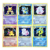 pokemon 102pcs charizard pikachu france 8 86 3cm reproduction card game collection anime cards toys for children christmas gift