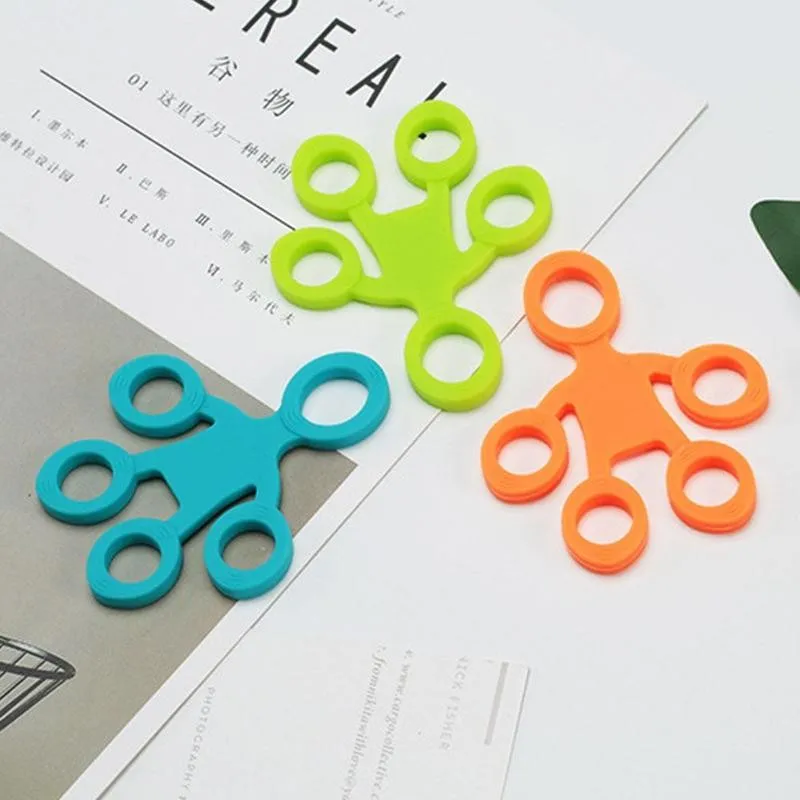 Juguetes antiestr&eacute;s de Gel de s&iacute;lice para ni&ntilde;os, anillo de mano, dedo de adulto, banda de entrenamiento de fuerza-4