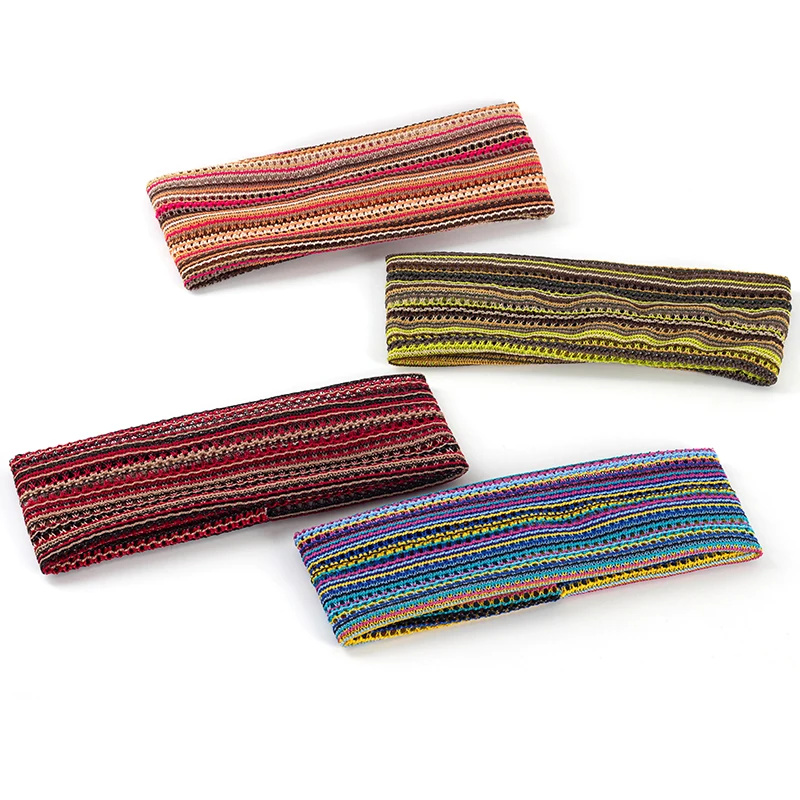 Женские летние богемные повязки для волос с принтом на голову в стиле ретро