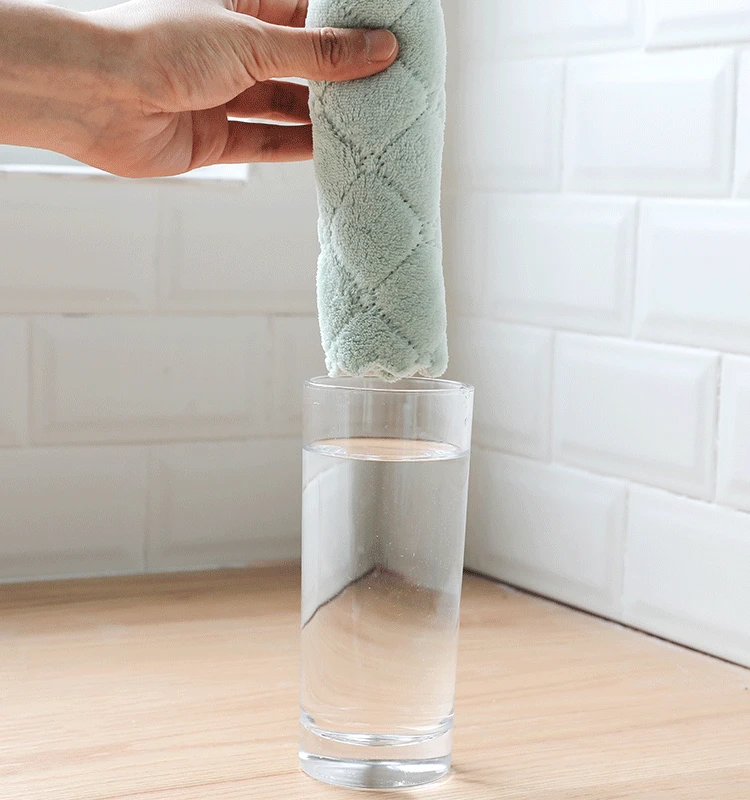 Двухслойная впитывающая ткань из микрофибры с принтом для кухонной посуды 20 шт.