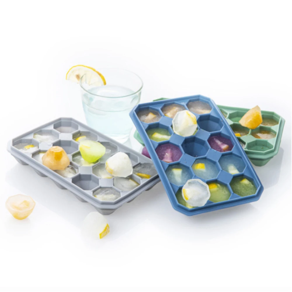 

Силиконовый поднос для льда с крышкой, 15 ячеек