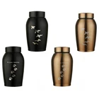 Урны из нержавеющей стали, черныеЗолотые, для домашних животных, собак, кошек, птиц, мышей, зола после кремации урна сувенир, коломбарий, памятники для домашних животных