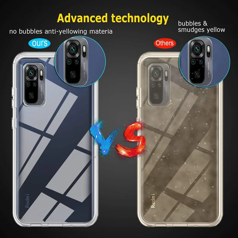 360 degree clear full cover case for xiaomi redmi note 10 10s 9 9s 8t 9t pro max 9at 9a 9c mi 10t poco x3 m3 f3 nfc pro 11i 11 free global shipping