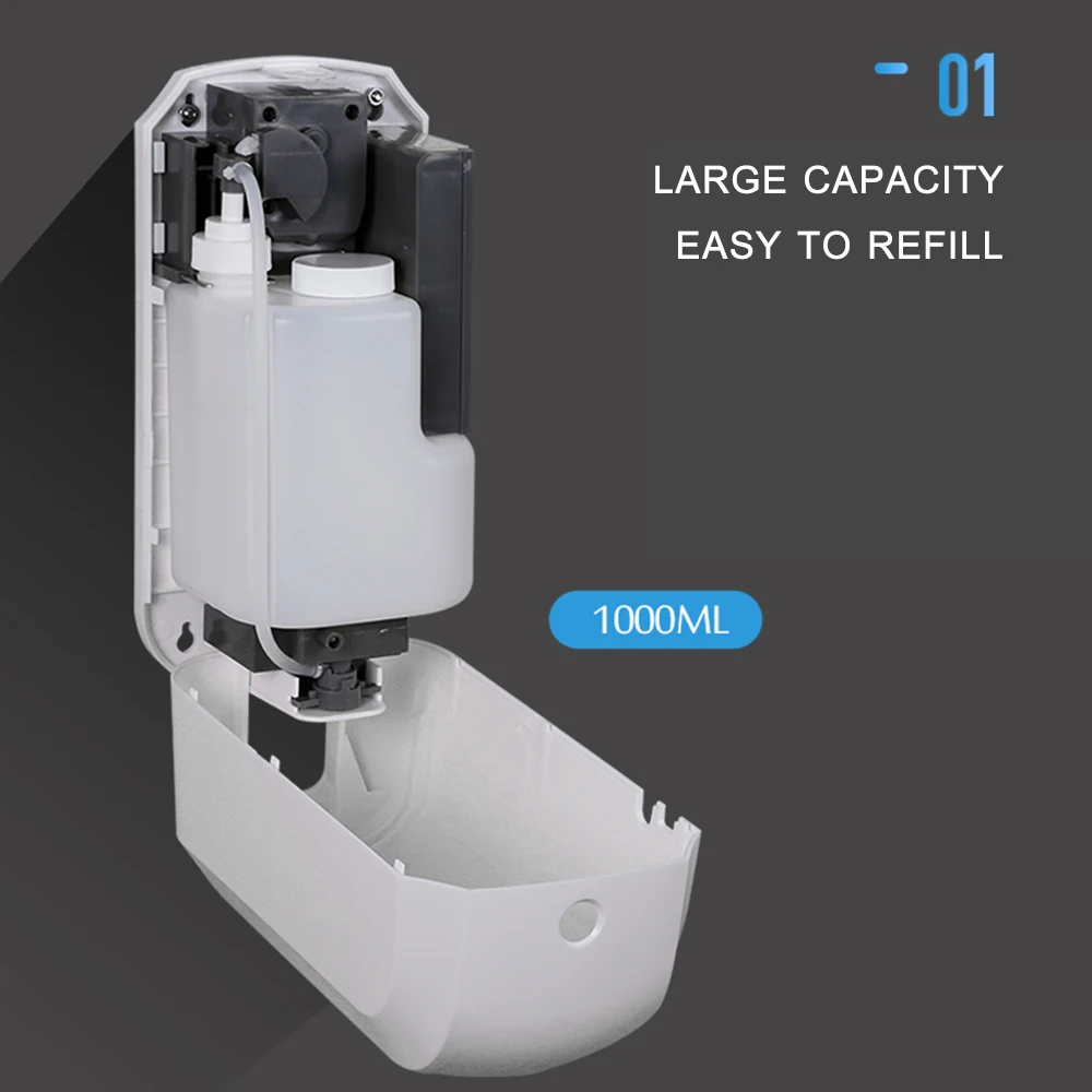 

Fengjie1000ML Bathroom Touchless Hand Soap Machine Induction Soap Dispenser Machine Wall-mounted Sanitizer Spray Hand Hygiene