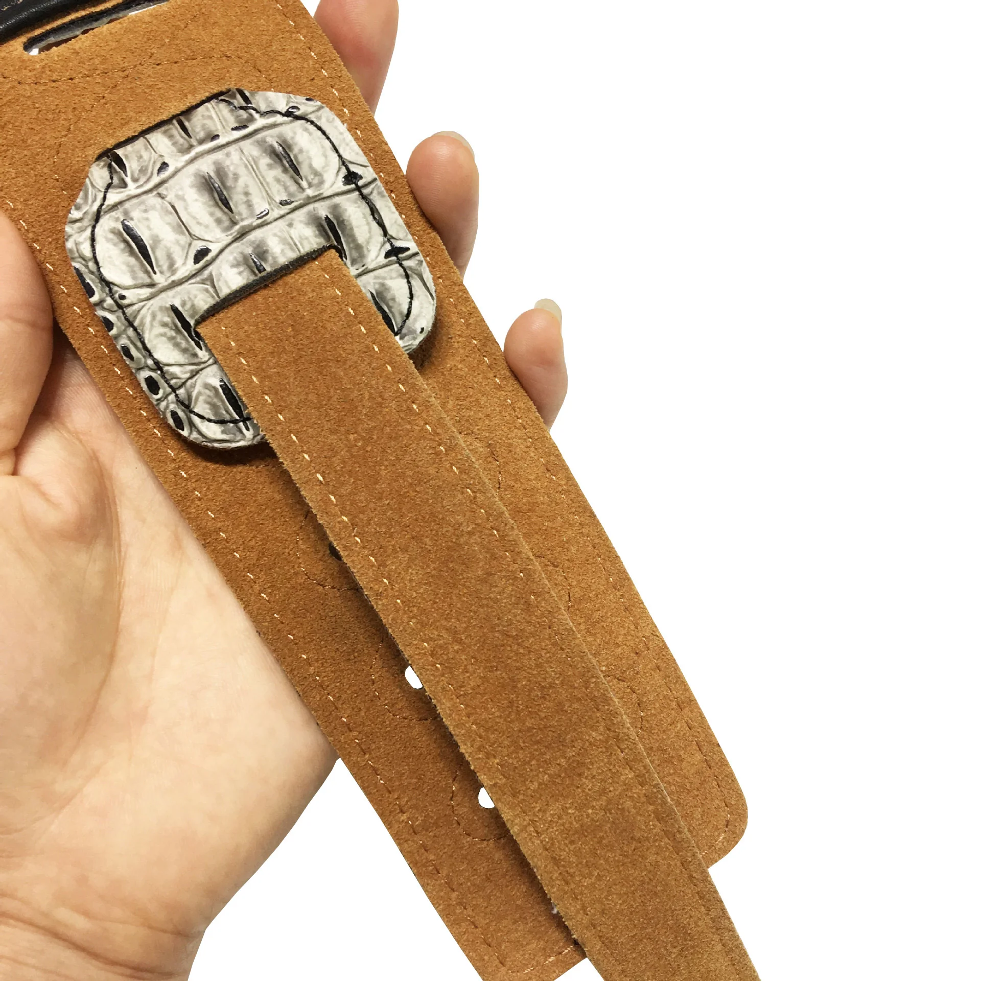 Bass Strap Crocodile Skin Embossed PU leather Electric Guitar Belt Acoustic Accessories | Спорт и развлечения