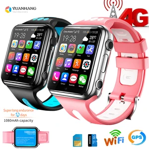 smart gps wifi trace location student kids phone watch android 9 0 clock bluetooth remote camera whatsapp smartwatch 4g sim card free global shipping