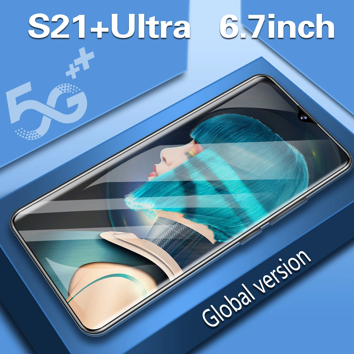 

2021 S21+Ultra 6.7 Inch Android10 5G Mobile Phones 16MP+32MP 10-Core Smartphones 16GB+512GB MTK6889 6800mAh Dual SIM Cellphones