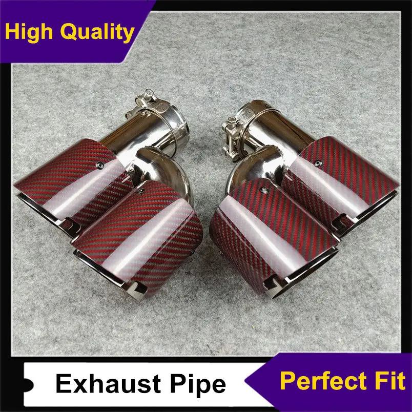 2 шт. универсальные Двойные наконечники для выхлопных газов|Выхлопные трубы и