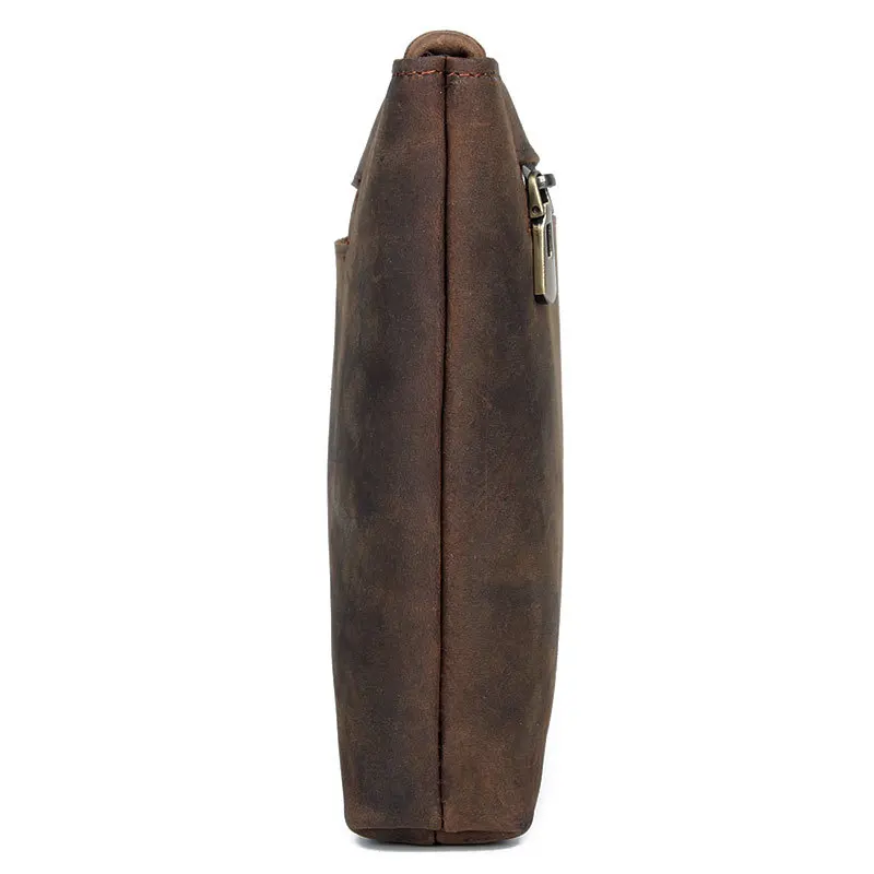 Nesitu Highend RFID Блокировка коричневый длинный из натуральной кожи Crazy Horse мужской кошелек-сумочка телефон клатч сумка для 7,9 ''ipad M8454