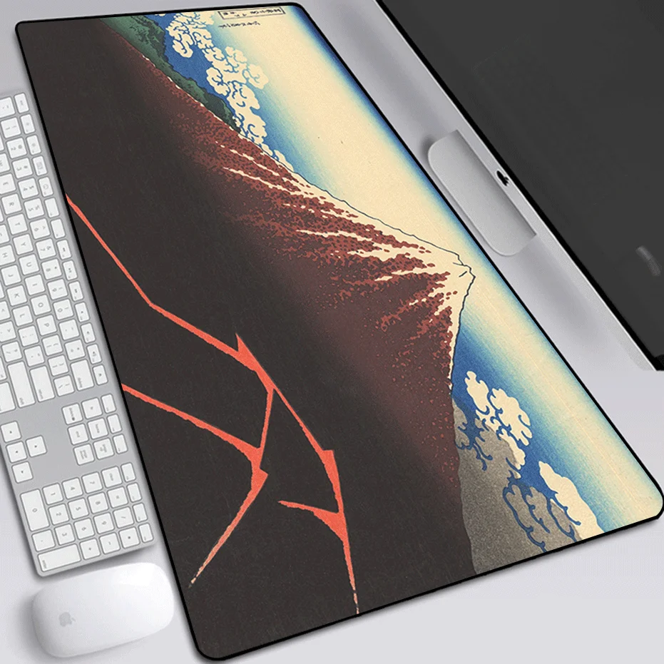 

Japanese landscape Kana wave mouse pad Chuan Chong 90x40 art notebook computer large game keyboard pad table mat mouse pad anti-