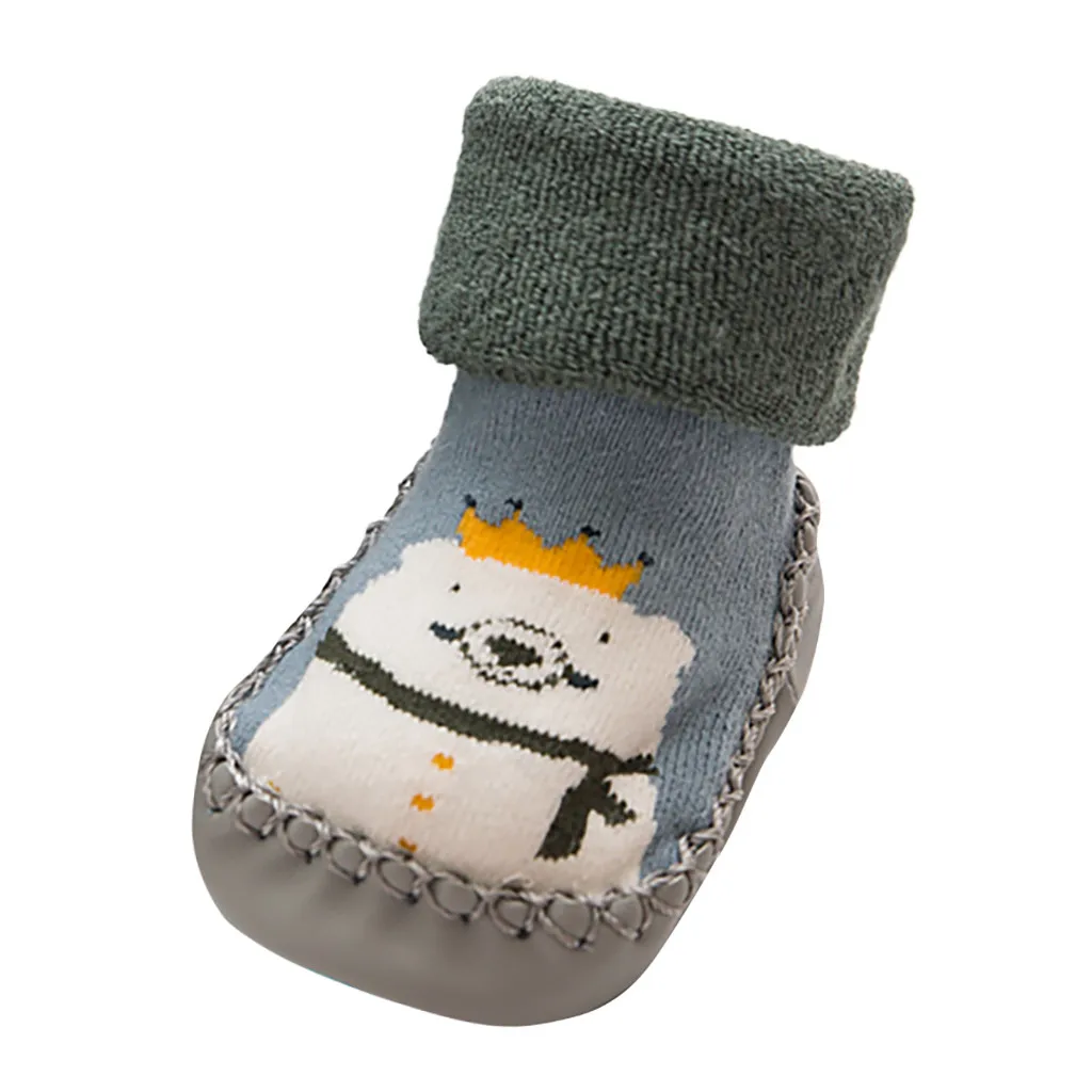 Зимние носки для малышей носки для мальчиков и девочек chaussette enfant, хлопковые детские гетры, детские носки-тапочки нескользящие носки для малышей
