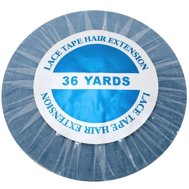 36 yards Blue lace front tape hair extension adhesive tape skin weft tape 0.8/1.0/1.27 cm