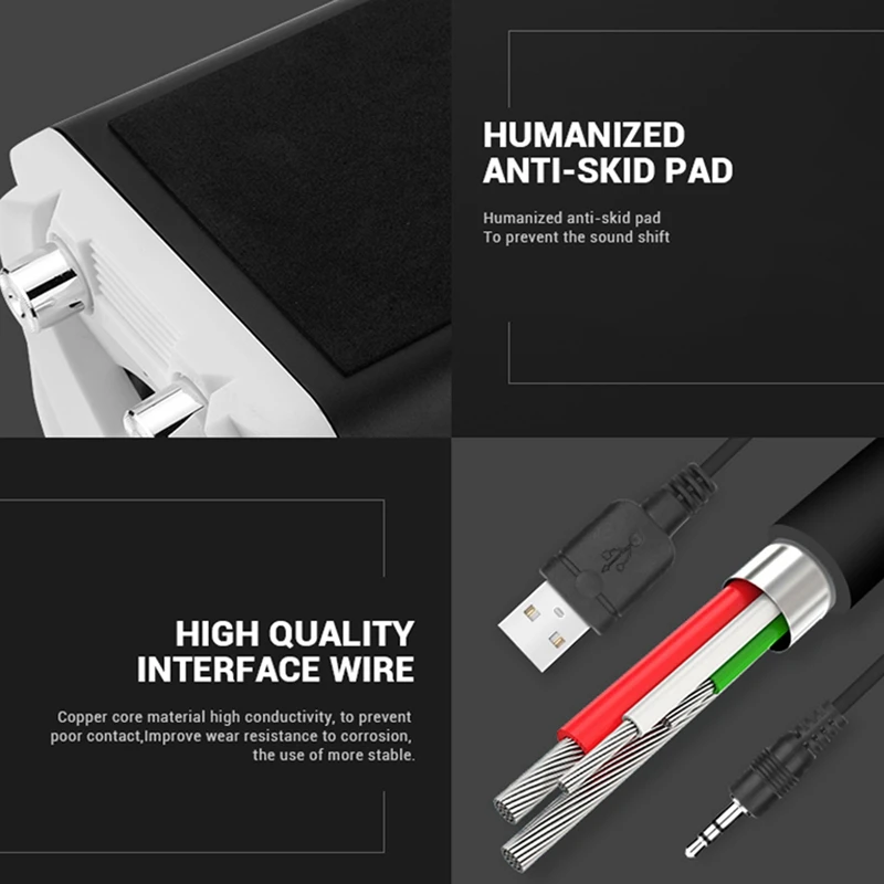 

Bonks Portable Combination Speakers Stereo Subwoofer PC Speaker Bass Music DJ USB Computer Speakers for Laptop Phone TV