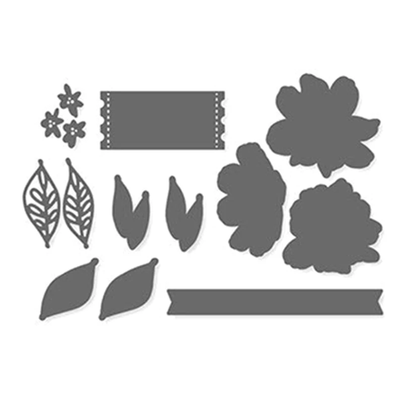 

X37E Flower Leaf Seal Stamp with Cutting Dies Stencil DIY Scrapbook Embossing Photo