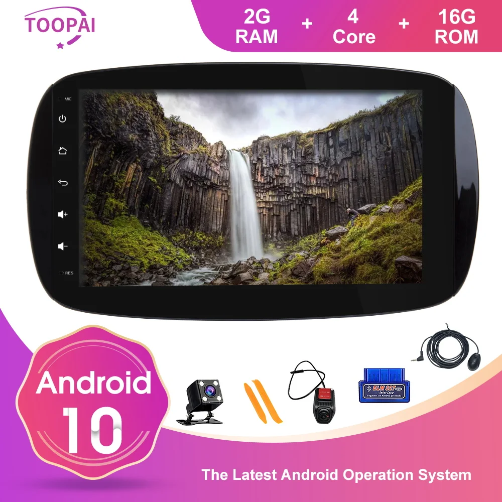TOOPAI Android 10 для Mercedes Benz SMART 2016 2018 мультимедийный плеер GPS навигация управление