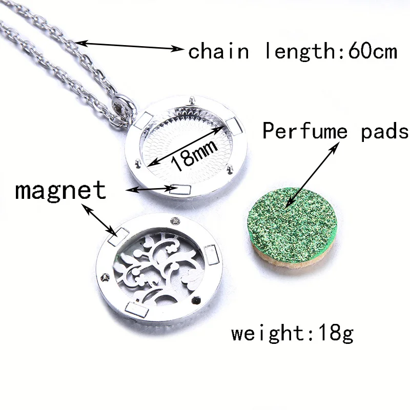 New Diffuser Necklace perfume open lockets Essential Oils Aroma Pendant Aromatherapy Necklaces with 10 pads | Украшения и
