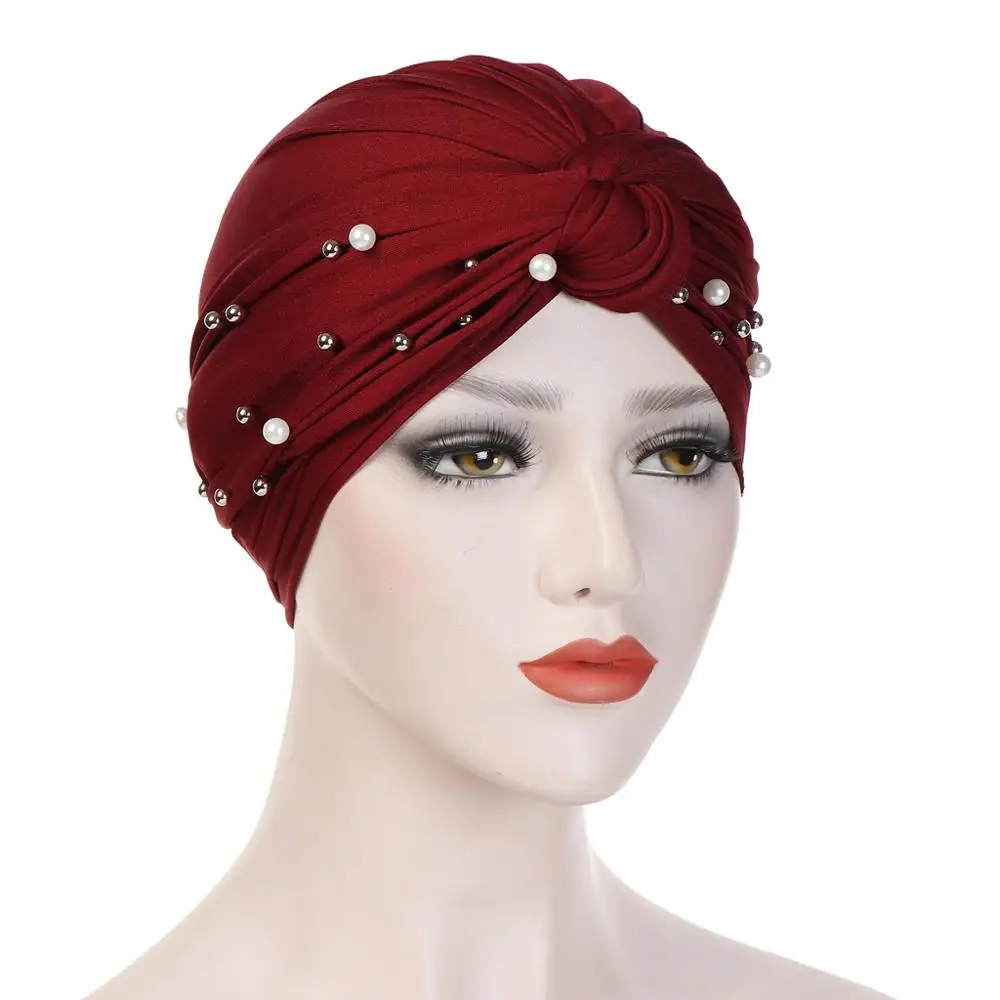 

muslim cotton turban bonnet arab wrap head turbans for women indian african turbans Twist head cap turbante mujer