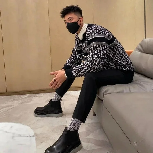 

2021 spring new letter print Pullover Sweater loose Korean Unisex