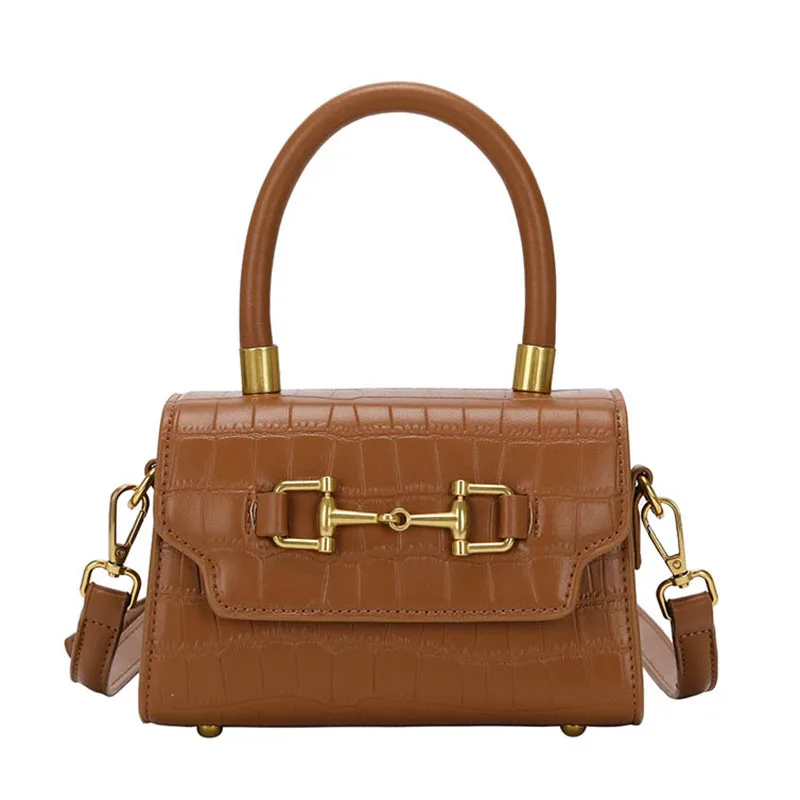 

Fashion Portable Small Square Bag Summer Retro Texture Chain Bag Women Hand Bags