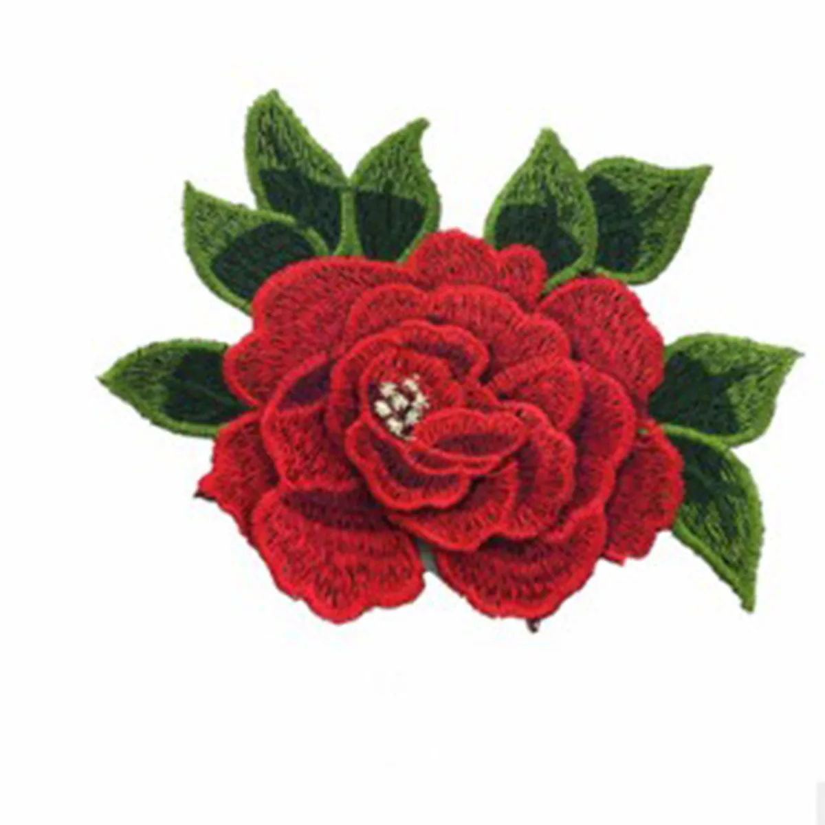 3D роза цветы вышивка футболка с нашивкой в виде пресс наклейка пришить передачи патчи для женское платье пальто Топы 14x12 см-1 шт.