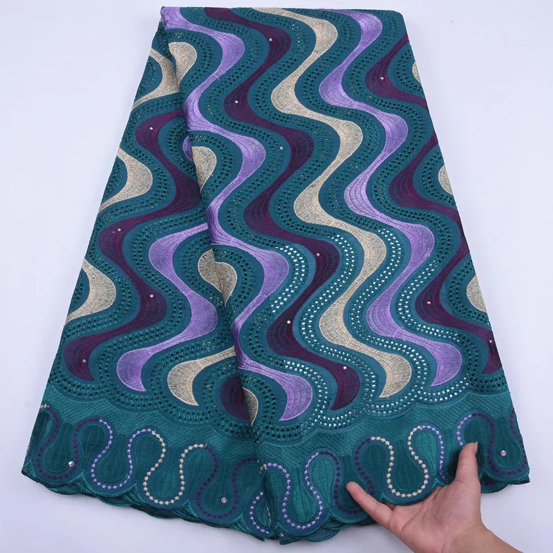 Новейшая Высококачественная сухая хлопчатобумажная кружевная ткань из Нигерии