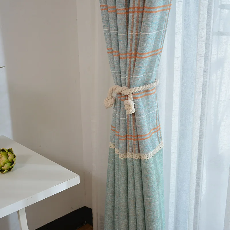 Современные Простые льняные соединения из синели для затемнения светильник ких