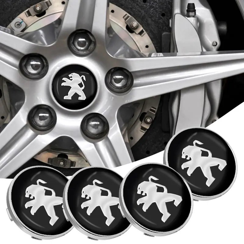 

56mm Car Rims Caps Center Cover Wheel Center Hub Caps Emblem for Peugeot 206 308 307 207 208 3008 407 508 2008 RCZ Car Styling