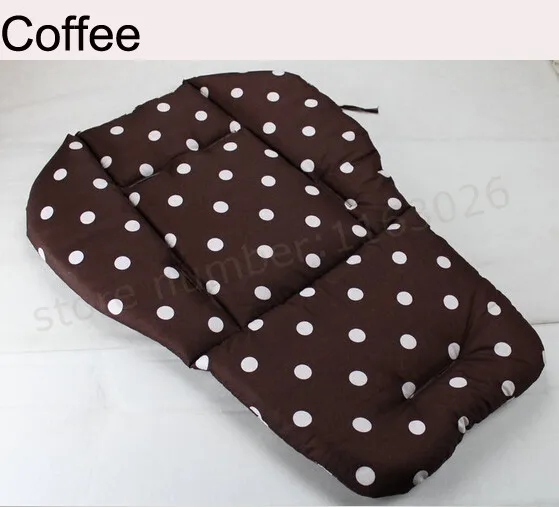 coffee dot cushion Детская коляска термоутолщенная подушка для сиденья матрац для коляски наволочка детская коляска автомобиль зонтик тележка - Цвет: coffee dot cushion