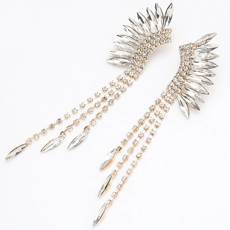 Висячие серьги Find Me в богемном стиле Стразы для женщин длинные висячие из сплава