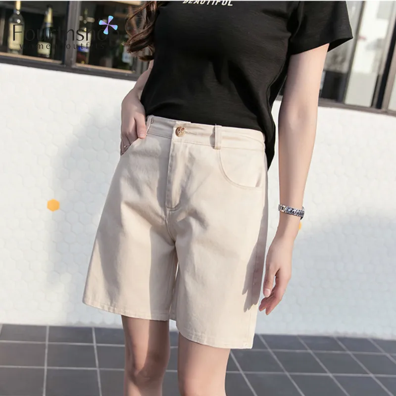 Женские джинсовые шорты повседневные свободные больших размеров S M L XL XXL XXXL с