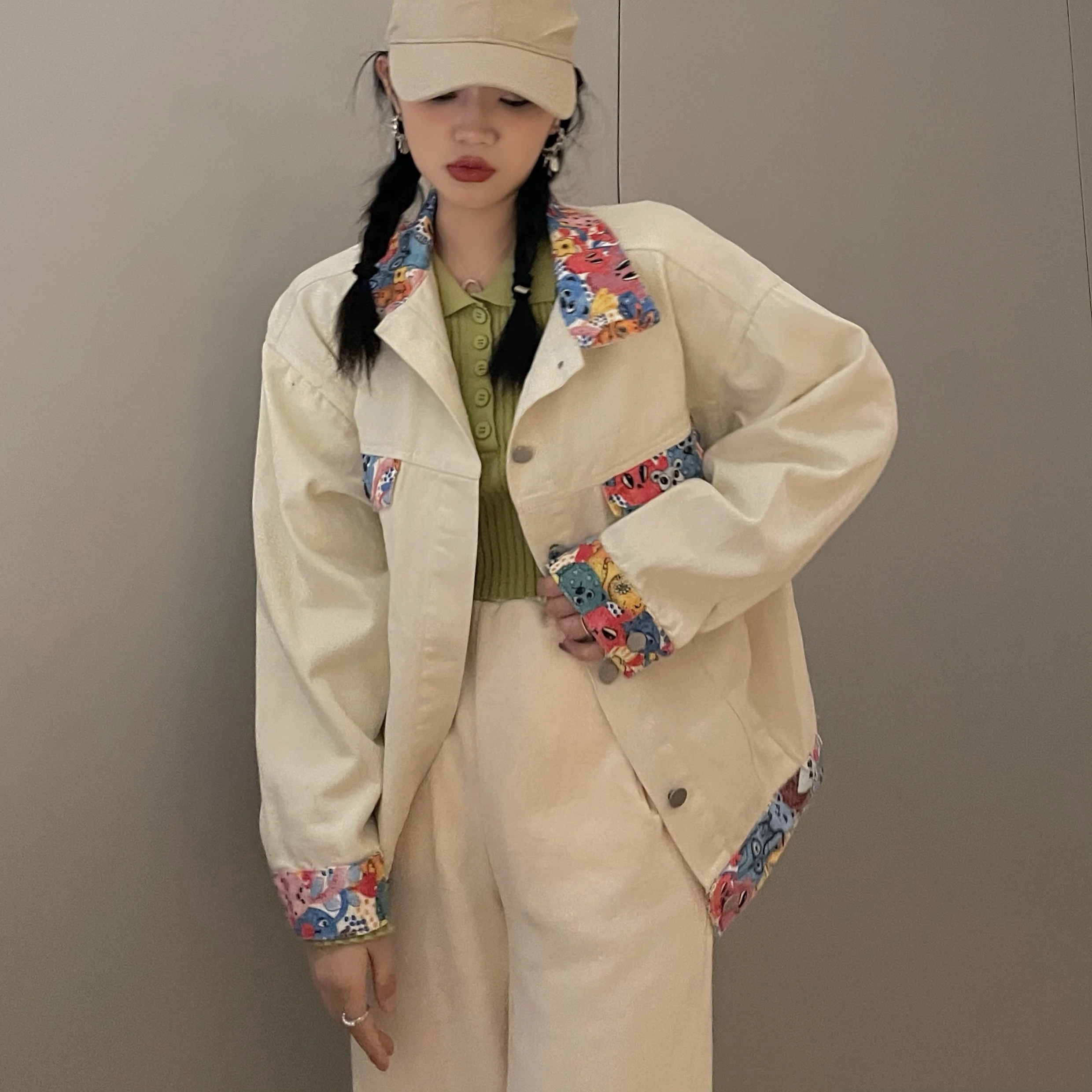 Куртка женская 2022 Весенняя куртка свободная в Корейском стиле Модная Джинсовая