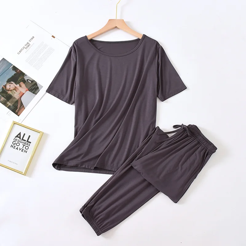 

Women's Home Clothes Summer Sleepwear Lounge Set Homewear Female Pajamas Set Trouser Home Suit Home Clothes for Women Loungewear
