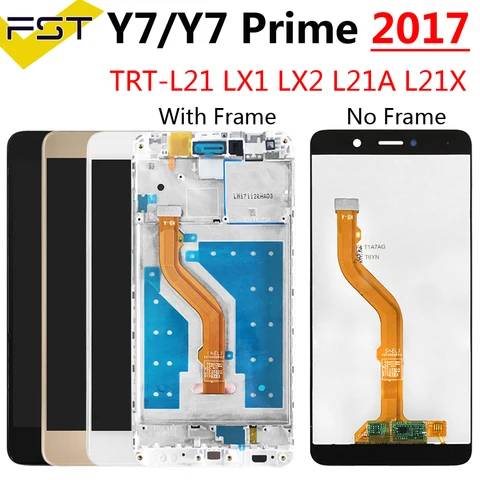 Оригинальный дисплей Y7 2017 Для Huawei Y7 Prime 2017, ЖК-дисплей с рамкой 5,5 дюйма, Huawei Y7 Pro 2017, фотодисплей, сенсорный экран