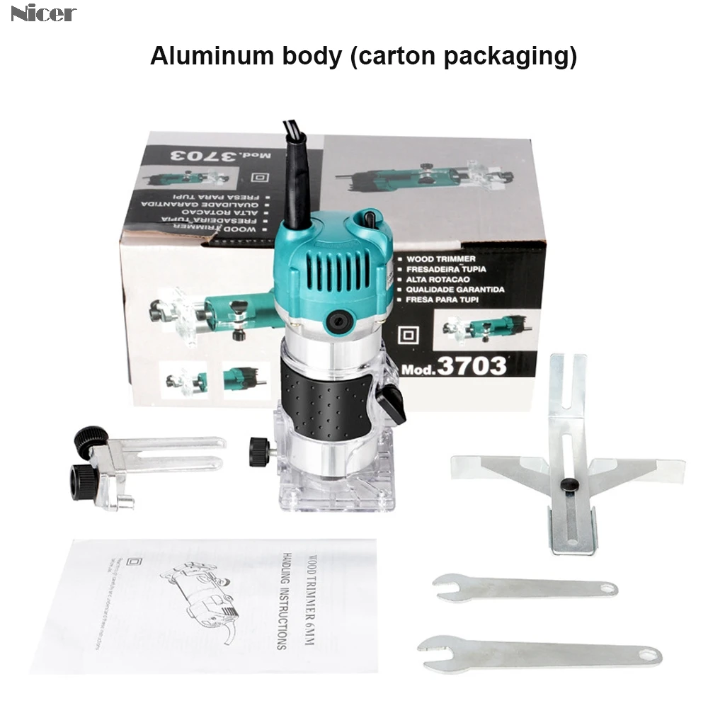 

450W Woodworking Electric Trimmer Wood Milling Engraving Slotting Trimming Machine Carving Machine Router Wood EU UK US AU Plug