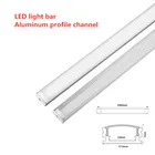 2-30 шт.лот светодиодный алюминиевый канал в стиле U 0,5 м для светодиодной ленты 5050 5630 7020, молочныйПрозрачный чехол для алюминиевого канала