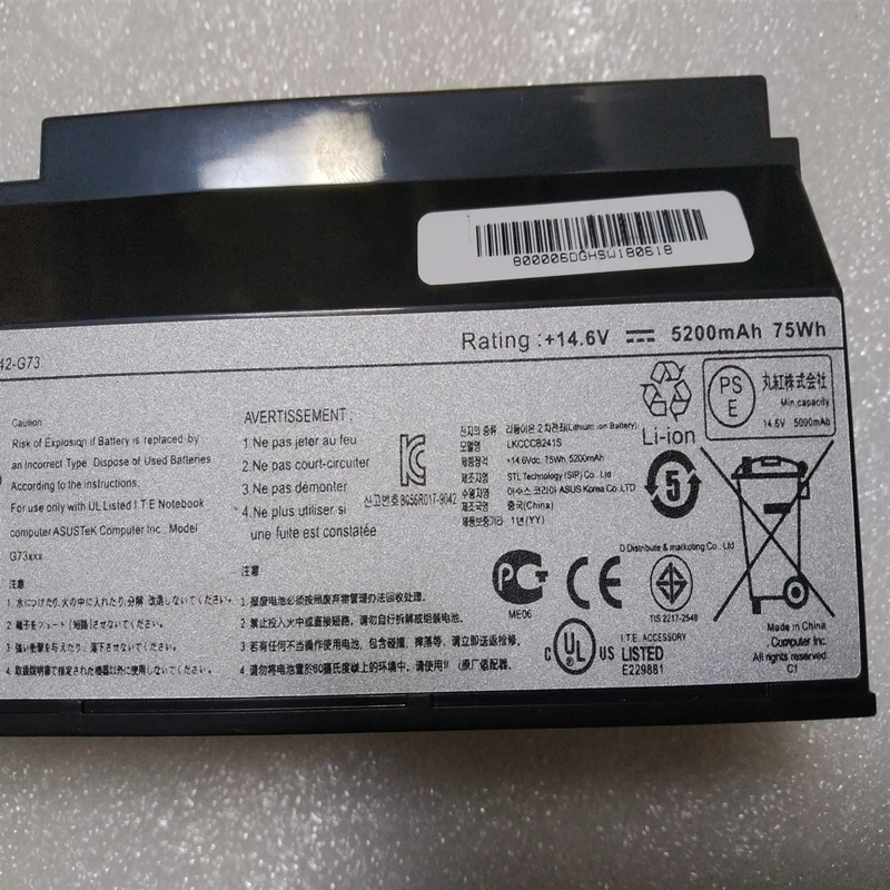 Новые оригинальные A42-G73 Аккумулятор для ноутбука ASUS G73J G73G G73S G73GW G73SW G73JH G73JW G73-52 G73j